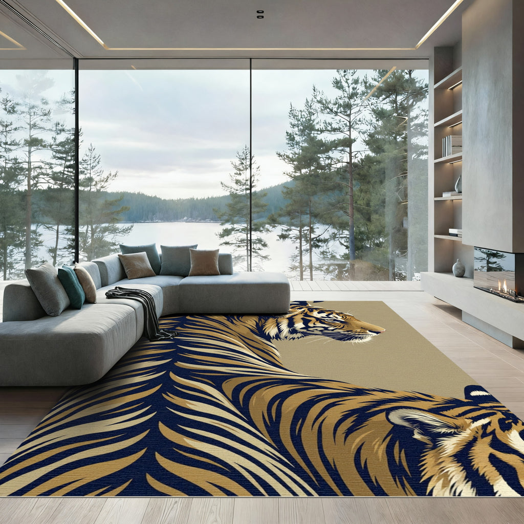 Bold Tiger Stripe Majestic Creature Rug