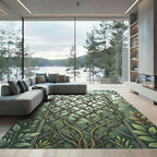 Lush Botanical Trellis Garden Verdant Rug