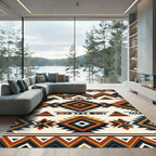 Navajo Inspired Diamond Geometric Rug