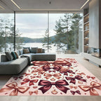 Luxurious Satin Ribbon Bow Celebration Rug