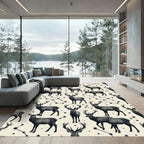 Celestial Forest Stag and Constellation Rug
