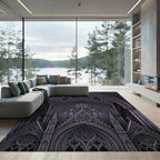 Gothic Cathedral Arch Violet Rug