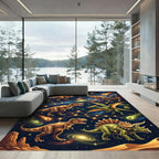 Celestial Dinosaur Constellation Cosmic Scene Rug