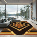 Art Deco Geometric Diamond Steps Rug