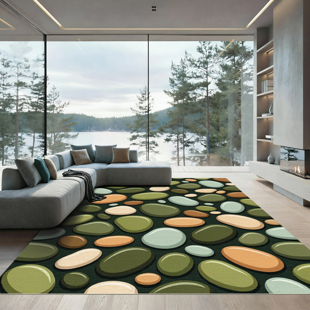 Smooth River Stone Multi Color Rug