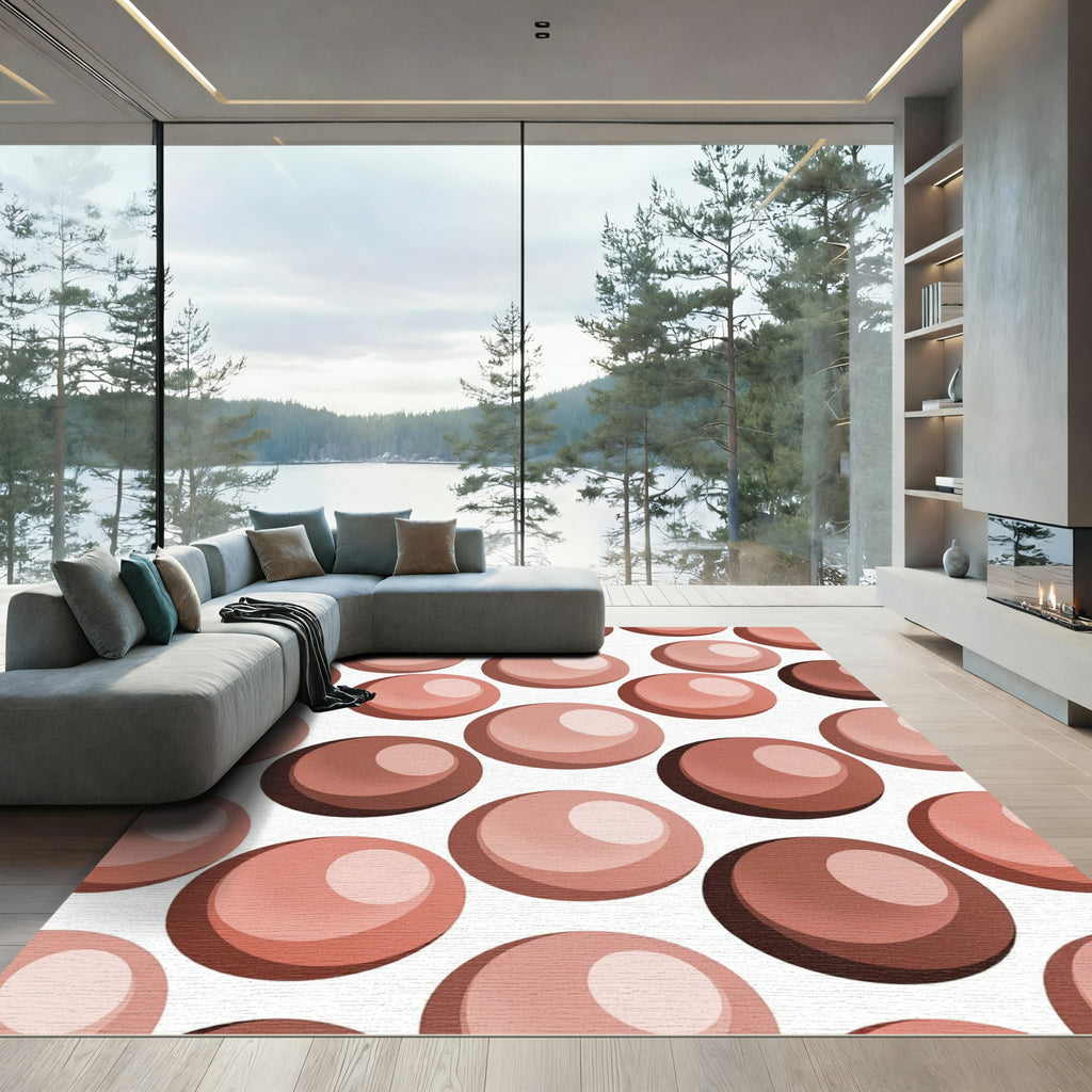 Salmon Pearl Cluster Repeating Rug