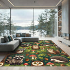 Whimsical Forest Creature Woodland Oak Rug