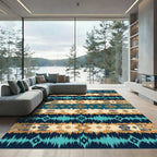Navajo Inspired Diamond Stripe Rug