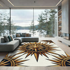 Golden Compass Starburst Repeat Rug
