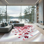 Pink Cherry Blossom Cascade Rug