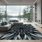 Monochromatic Geometric Starburst Rug