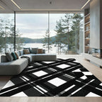 Monochromatic Diagonal Plaid Squares Rug