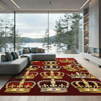 Regal Red Gold Crown Collection Rug