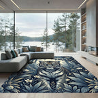 Mysterious Tiger Jungle Foliage Rug