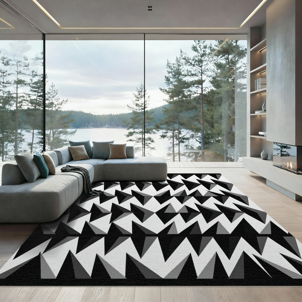 Monochromatic Geometric Arrow Arrangement Rug