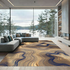 Sand Dune Topographic Contour Waves Rug