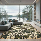 Vintage Botanical Ivy Vine Foliage Rug