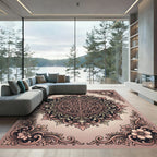 Vintage Floral Scrollwork Medallion Rug