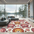 Cute Royal Lion and Ball Wallpaper Rug