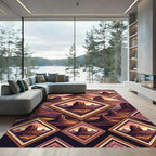 Southwestern Desert Mountain Geometric Rug