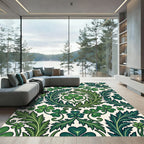 Emerald Green Clover Leaf Flourish Rug