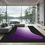 Purple Gradient Wavy Layer Rug