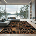 Rustic Grungy Metal Grate Rug