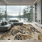 Leopard Spots Cheetah Collage Rug