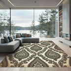 Antique Beige Paisley Floral Rug