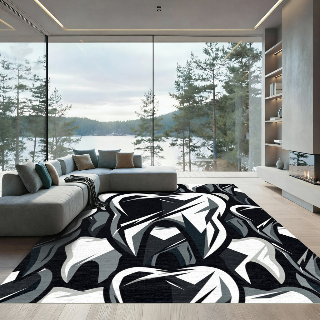 Monochromatic Abstract Tooth Repeat Rug