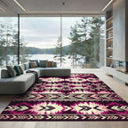 Plum Arrow Tribal Stripe Rug