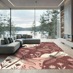 Earthy Tone Dragonfly Meadow Rug