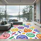 Whimsical Pastel Balloon and Confetti Rug