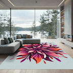 Vibrant Radiant Sunset Petal Mandala Rug