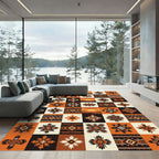 Tribal Sun Geometric Diamond Rug