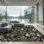 Vintage Apothecary Botanical Dark Floral Rug