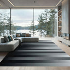 Monochromatic Horizontal Fade Stripe Rug