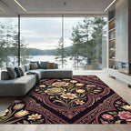 Vintage Floral Bouquet Medallion Rug