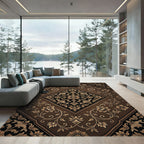 Regal Bronze Floral Koi Diamond Rug