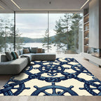 Nautical Rope Anchor Wheel Medley Rug