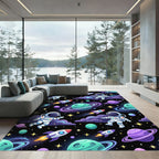Cosmic Astronaut Galaxy Celestial Space Rug