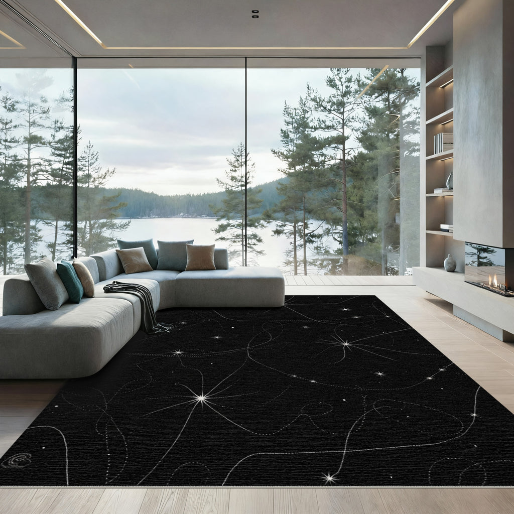 Celestial Nebula Sparkle Trail Rug