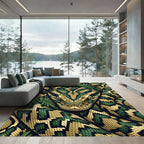 Verdant Serpent Jungle Coiled Rug