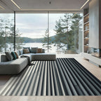 Gradient Vertical Stripe Texture Rug