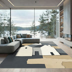 Abstract Geometric Village Paper Cut Rug