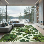 Lucky Clover Fern Garden Rug