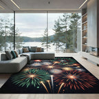 Vibrant Multicolored Celestial Burst Area Rug