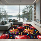 Festive Glazed Candy Apple Confetti Art Rug