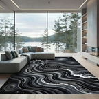 Monochromatic Swirl Galaxy Wave Rug
