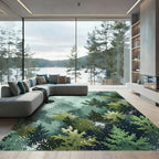 Ethereal Forest Canopy Whispering Conifer Rug